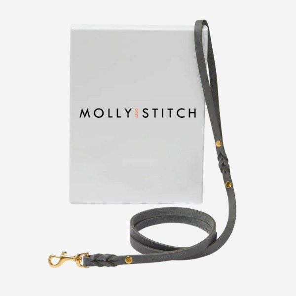 Butter Timeless City Leash  // Klassisk hundeline i blødt læder (grå) - XS