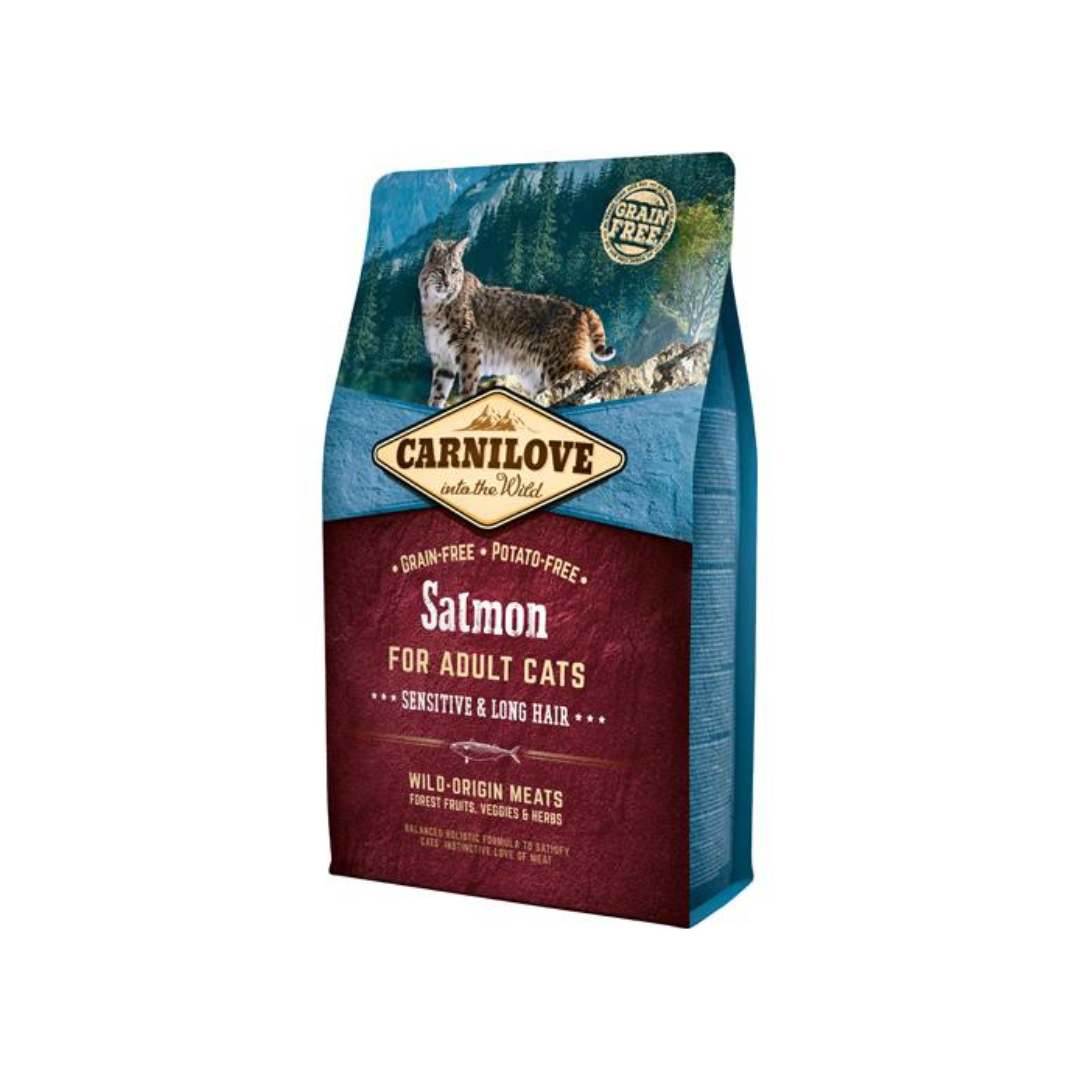 Carnilove kattefoder til sensitive katte m. laks 2 kg