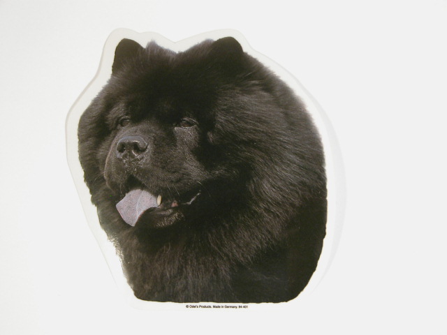 Chow Chow, sort, hv. Vælg: klistermærke, nøglering, broche, slipsenål, mm.