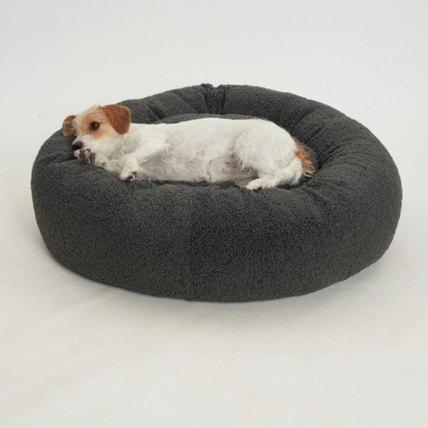 Dogs in the City Loop // Fluffy donut hundeseng (graphite) M/L - M/L