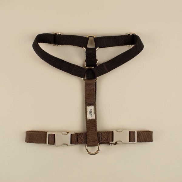 Drew&apos;s Dogwear Chocolate // Justerbar y-sele (mørkebrun) - M