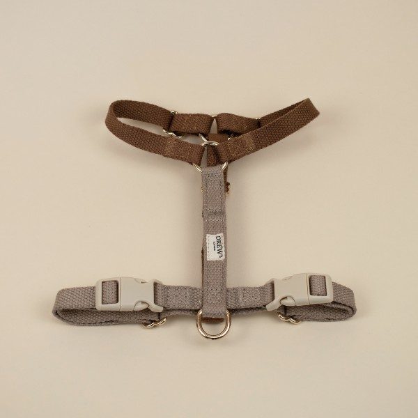 Drew&apos;s Dogwear Cortado // Justerbar y-sele (brun/beige) - L