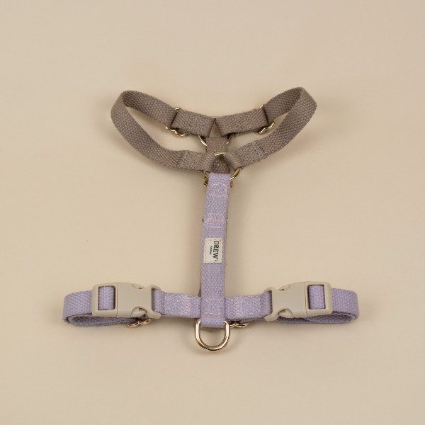 Drew&apos;s Dogwear Lavender // Justerbar y-sele (lilla/beige) - M