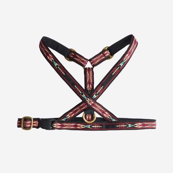 Marrakesh Red // Y-sele til små- og mellemstore hunde (rød/sort) - S