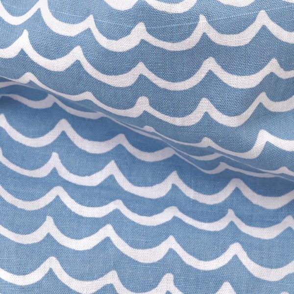Mundbind Perfect wave // Mundbind i stof med blå bølger