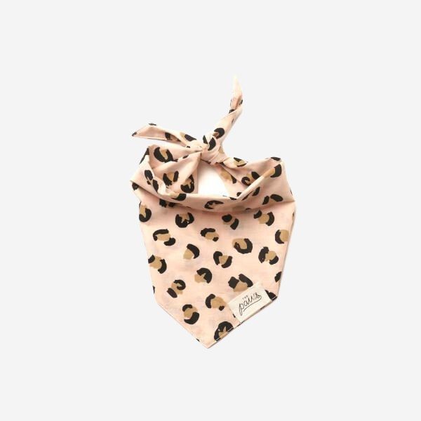 Penny // Hundebandana med leopard (lyserød) Large - L
