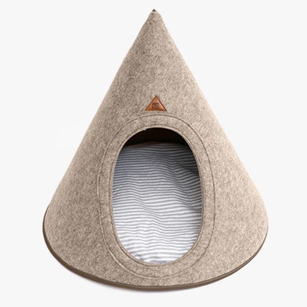 Pet & Co Tonto // Vaskbar hundehule i uldfilt (beige) - S