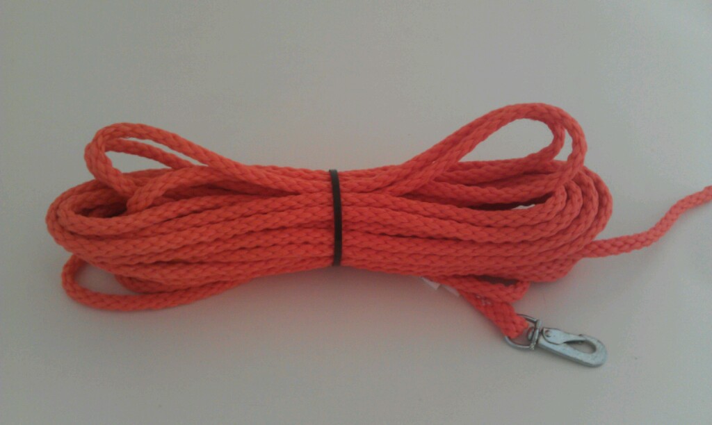 Sporline i rund nylon orange. 15m.