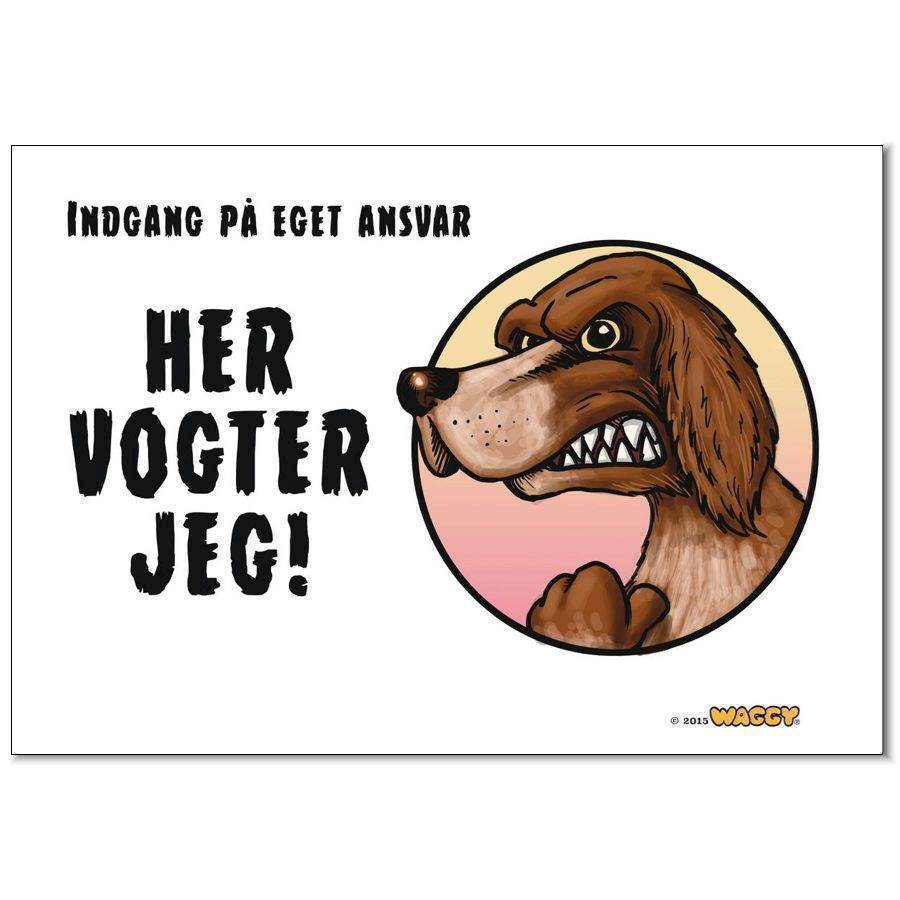 Waggy Her vogter jeg skilt. Hønsehund Langhåret.