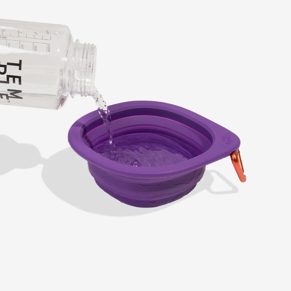 Zee.dog Go bowl // Foldbar hundeskål i silikone (lilla)