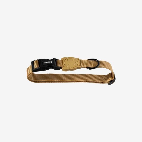 Zee.dog Sand // Let halsbånd med klikspænde (gylden beige) - M